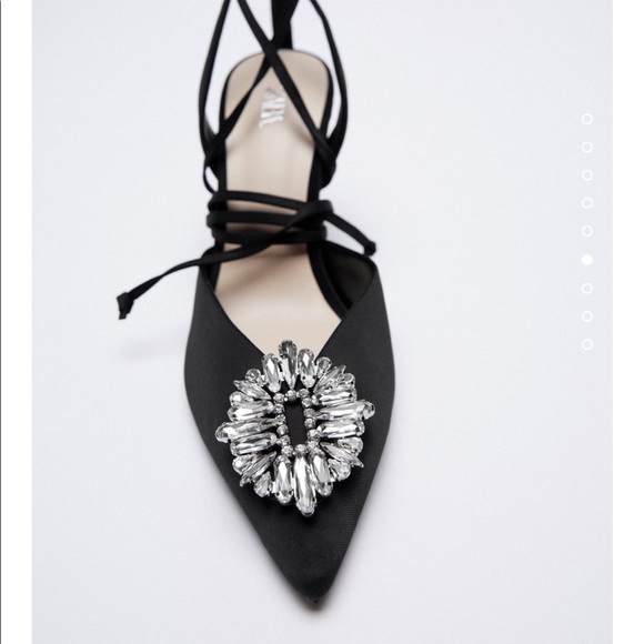 NWT Zara Sparkly strappy heeled shoes - Picture 4 of 5